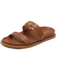 Michael Kors - Schoenen ,Bruin ,Leer Mandy Flat Sandal - Lyst