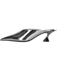 Mugler - Leder-Mules - Lyst