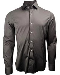 Sonrisa - Fijn Jersey Shirt Zwart Met Donkere Knoop - Lyst