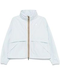 K-Way - Blaue Jacke Für Frauen Outdoor-Aktivitäten - Lyst
