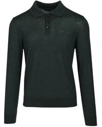 Etro - Wol En Zijde Poloshirt - Lyst