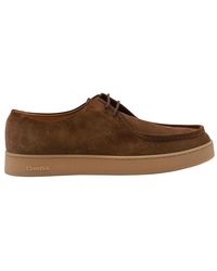 Church's - Braune wildleder formelle flache schuhe - Lyst