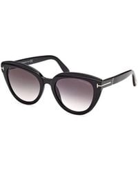 Tom Ford - Schwarze glänzende sonnenbrille für frauen - Lyst