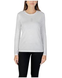 ARMANI EXCHANGE - Rhinestone Longsleeve T-Shirt - Lyst