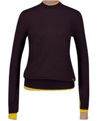 Fendi - Contrast Trim Wollen Trui - Lyst