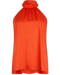 Liu Jo - Bedrucktes Satin-Top - Lyst
