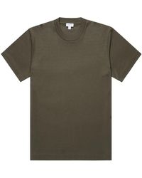 Sunspel - Tops ,Groen ,Katoen Relaxed Fit Heavy Weight T-Shirt - Lyst