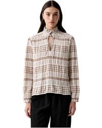 Barbour - Hinton Gingham Ruffled Blouse - Lyst