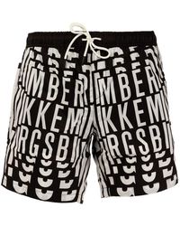 Bikkembergs - Badmode ,Zwart ,Polyester Gedurfd Stijl Boardshorts - Lyst