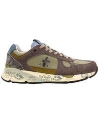 Premiata - Schoenen ,Veelkleurig ,Katoen Multi Colour Sneakers Met Katoenen Veters - Lyst