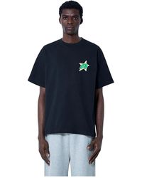AWAKE NY - Tops ,Zwart ,Katoen Katoenen Logo Motif Crewneck T-Shirt - Lyst