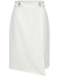 Trussardi - Rokken ,Wit ,Polyester Jeansrok - Lyst