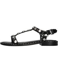 Ash - Schoenen ,Zwart ,Leer Prisma Soft Flat Sandal - Lyst
