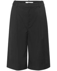 Gestuz - Schwarze lange shorts mit weiten beinen und seitentaschen - Lyst