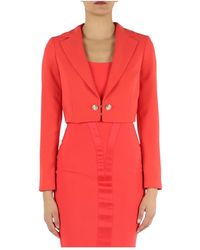 Guess - Rote synthetische blazer jacke - Lyst
