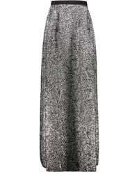 Alberta Ferretti - Eleganter Langer Rock Mit Seitlichem Reißverschluss - Lyst