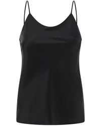 Max Mara - Tops ,Zwart ,Zijden Zwarte Top Dunne Bandjes Italië - Lyst