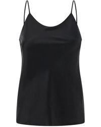Max Mara - Tops ,Zwart ,Zijden Zwarte Top Dunne Bandjes Italië - Lyst