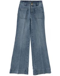 Michael Kors - Jeans ,Blauw ,Katoen High Rise Bootcut Jean - Lyst