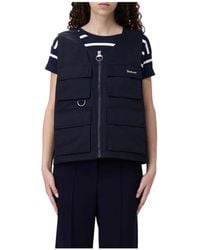 Barbour - Blauer Strickpullover Für Frauen - Lyst