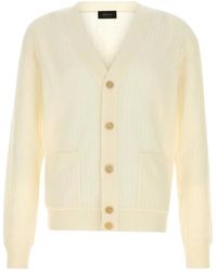 Brioni - Truien & Vesten ,Wit ,Cardigan Met Zakken - Lyst