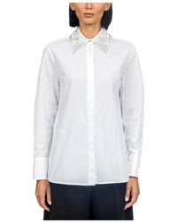 Max Mara - Overhemden ,Wit ,Katoen Staffa Shirt - Lyst