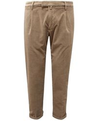 BRIGLIA - Broeken ,Slim Velvet Broek Made - Lyst