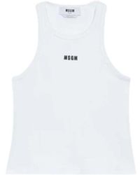 MSGM - Sleeveless Tops - Lyst