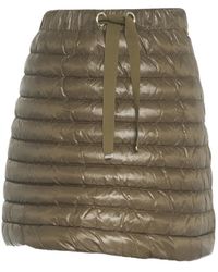 Herno - Rokken ,Groen ,Gewatteerde Mini Rok Olijf Aw 25 - Lyst