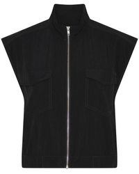 Bruuns Bazaar - Jassen ,Zwart ,Leer Masaola Bbvika Gilet - Lyst