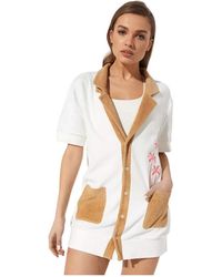SER.O.YA - Wit Kortemouw Vest - Lyst