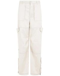 Acne Studios - Broeken ,Polyester Cargo Broek Met Wijde Pijpen - Lyst