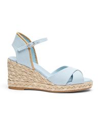 Stuart Weitzman - Schoenen ,Blauw ,Jute Mirela Ii Espadrille Wedge - Lyst