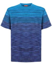 Missoni - Blauw Katoenen T-Shirt - Lyst