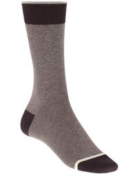 BOGGI - Ondergoed ,Bruin ,Katoen B Micro Gestreepte Sokken - Lyst