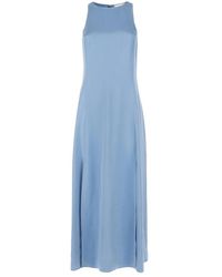 Loulou de Saison - Abito lungo in seta con spacchi frontali - Lyst