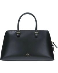 ARMANI EXCHANGE - Shopper Tasche Aus Kunstleder Mit Logo - Lyst
