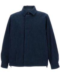K-Way - Jassen ,Blauw ,Wol Shary Corduroy Overshirt - Lyst