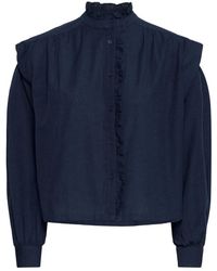 Ichi - Overhemden ,Blauw ,Blouses & Shirts - Lyst