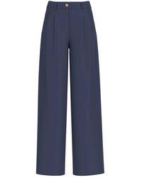 Guess - Broeken ,Blauw ,Slim Fit Blauwe Broek Voor Vrouwen - Lyst