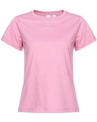 Pinko - Basic baumwoll-jersey t-shirt mit mini-logo o - Lyst