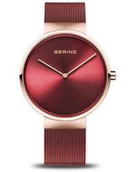 Bering - Accessoires ,Rood Klassiek Horloge 14539-363 - Lyst