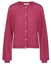 FABIENNE CHAPOT - Truien & Vesten ,Roze ,Katoen Luxueus Gedraaid Vest Met Hartvormige Knopen - Lyst