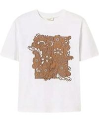 Twinset - Tops ,Wit ,Katoen Jersey T-Shirt Met Geborduurd Patch - Lyst