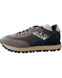Napapijri - Leder Und Stoff Low-Top Sneakers - Lyst