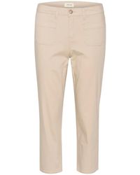 Cream - Straight-leg pantaloni twill avena - Lyst