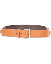 Alberta Ferretti - Accessoires ,Bruin ,Leer Leren Riem - Lyst