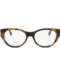 Fendi - Geometrische Acetaat Zonnebril Met Metalen Logo - Lyst