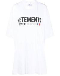 Vetements - Magliette e polo bianche - Lyst
