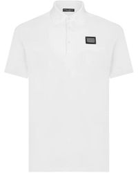 Dolce & Gabbana - Katoenen Piqué Poloshirt - Lyst